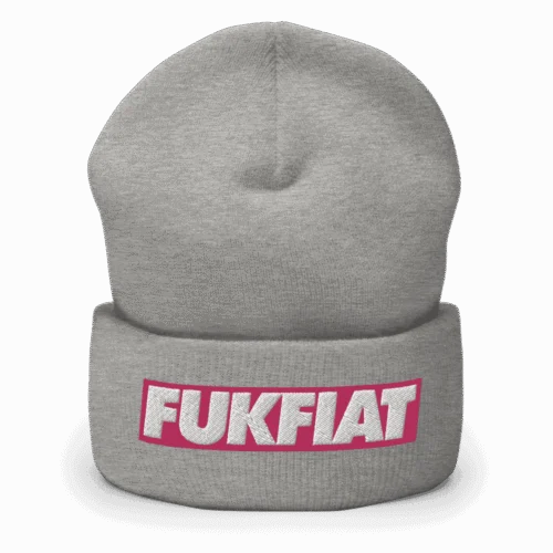 Fuk Fiat Cryptocurrency Cuffed Beanie