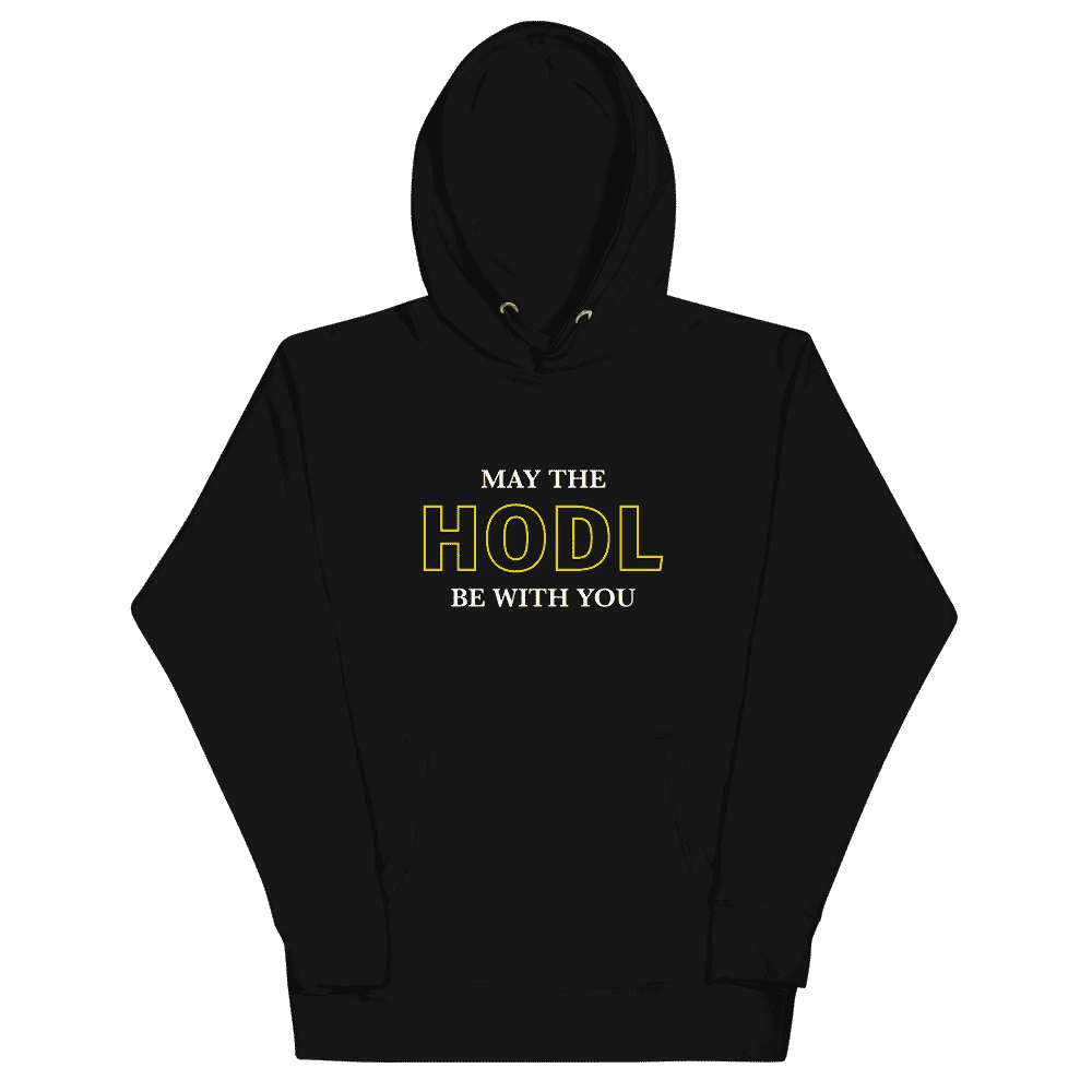 unisex premium hoodie black front 61c383521a204 - May The HODL Be With You Hoodie