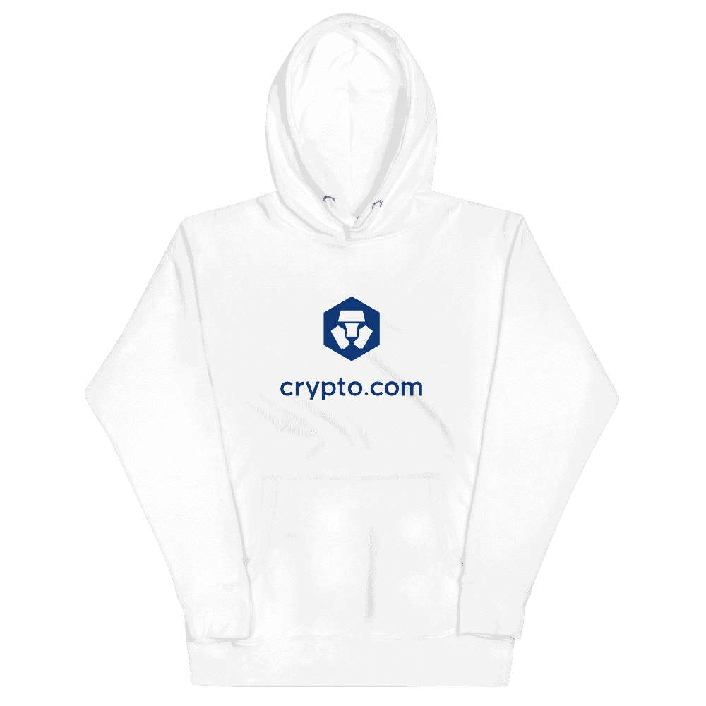 unisex premium hoodie white front 61ca32a06d179 - Crypto.com Logo Hoodie