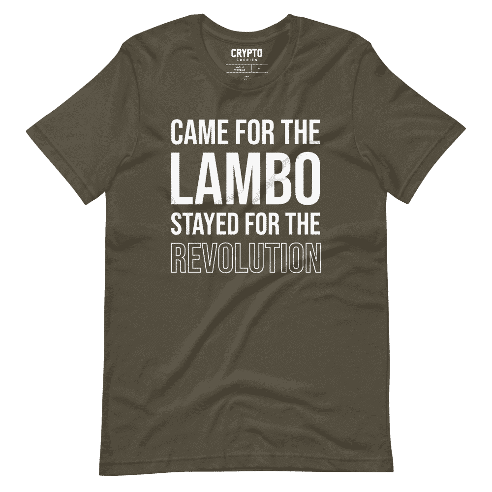 unisex staple t shirt army front 61c43e511d143 - Came For Lambo Stayed For The Revolution T-Shirt