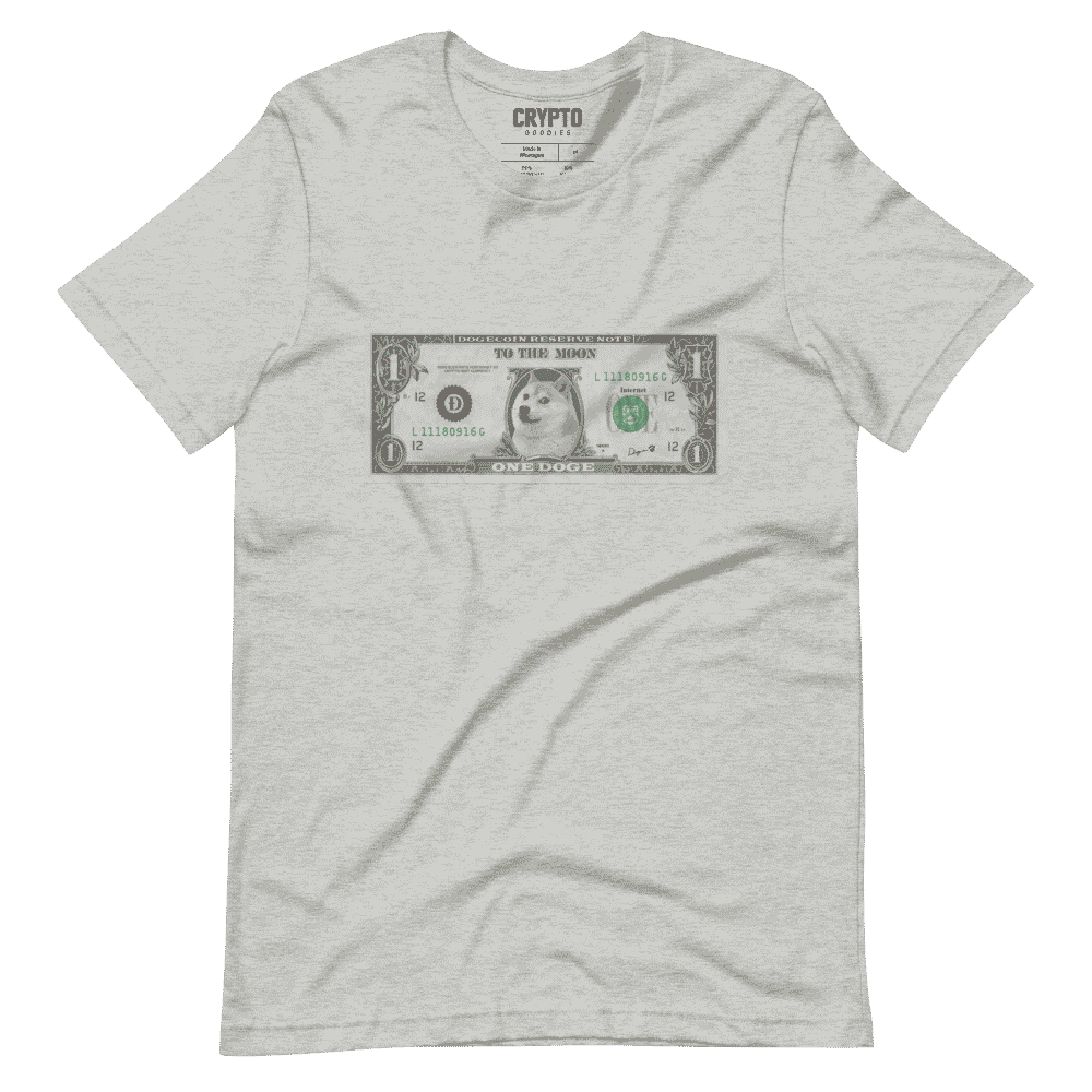 unisex staple t shirt athletic heather front 61cf084d37705 - Doge Money x To The Moon T-Shirt