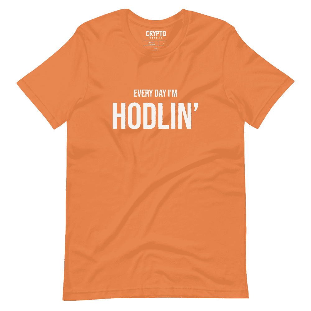 unisex staple t shirt burnt orange front 61c1ea22baa43 - Every Day I'm HODLIN' T-Shirt