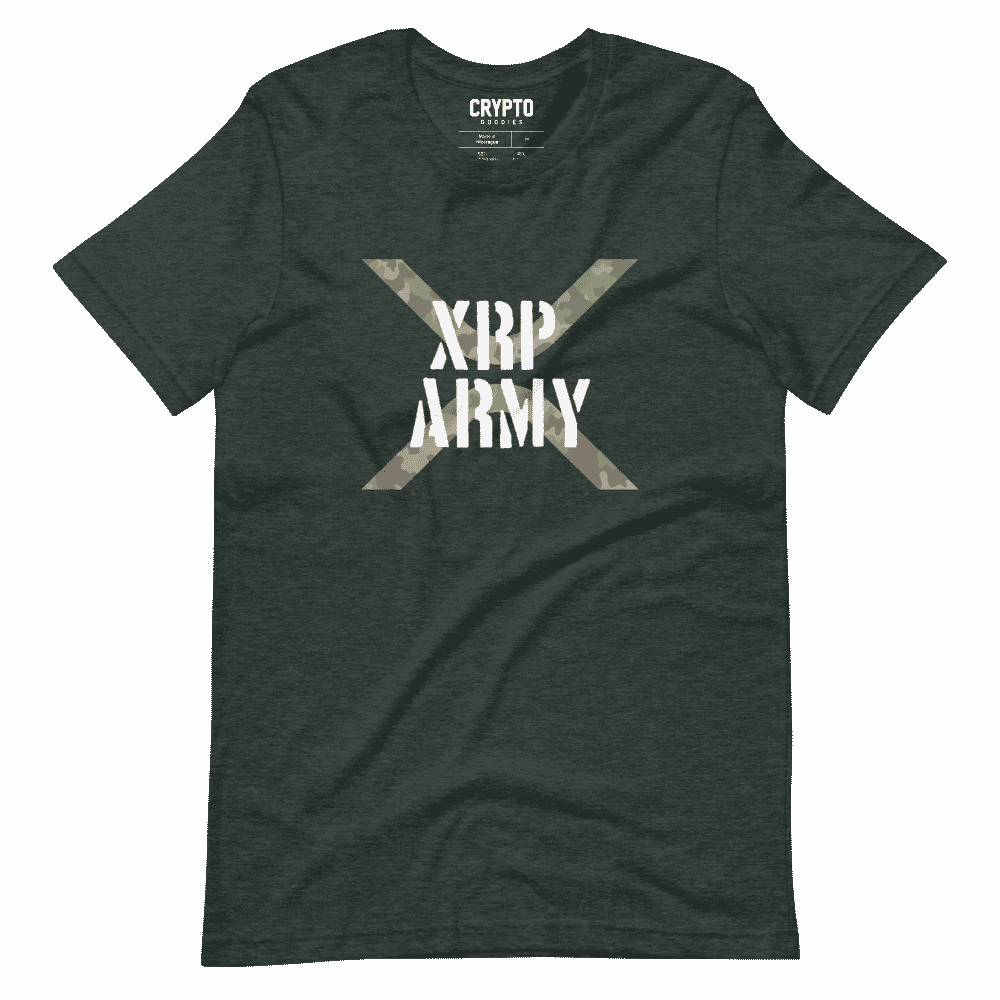 unisex staple t shirt heather forest front 61c48d43dbf35 - XRP Army x Camouflage T-Shirt