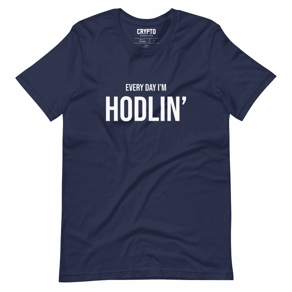 unisex staple t shirt navy front 61c1ea22a8136 - Every Day I'm HODLIN' T-Shirt