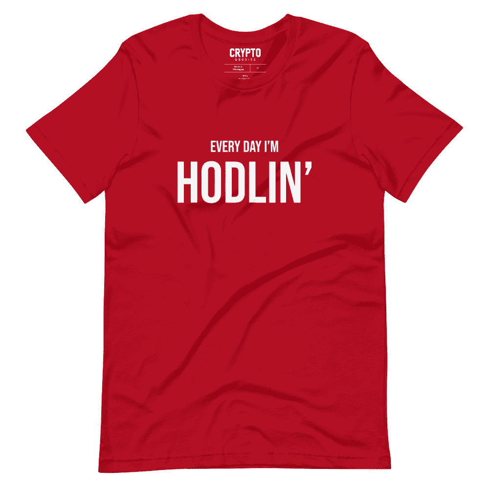 unisex staple t shirt red front 61c1ea22ada81 - Every Day I'm HODLIN' T-Shirt