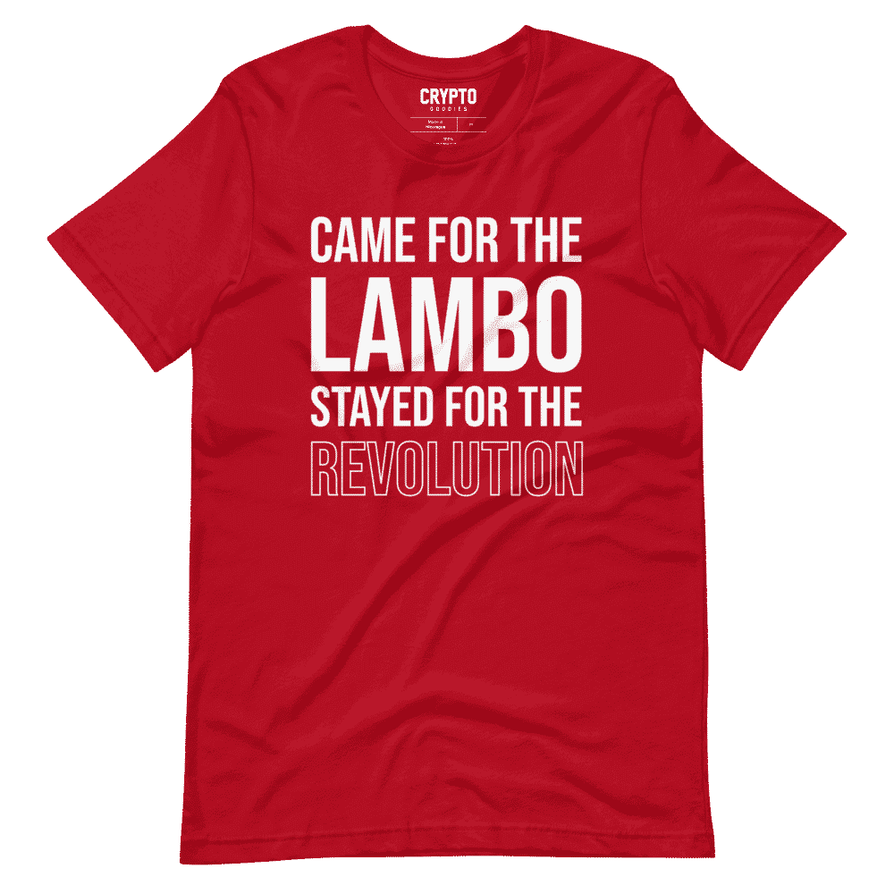 unisex staple t shirt red front 61c43e5119b0f - Came For Lambo Stayed For The Revolution T-Shirt