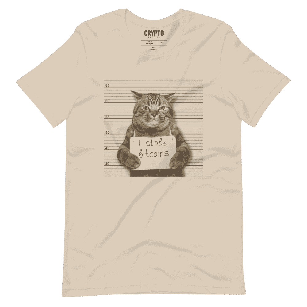 unisex staple t shirt soft cream front 61cefc92834b3 - I Stole Bitcoins T-Shirt