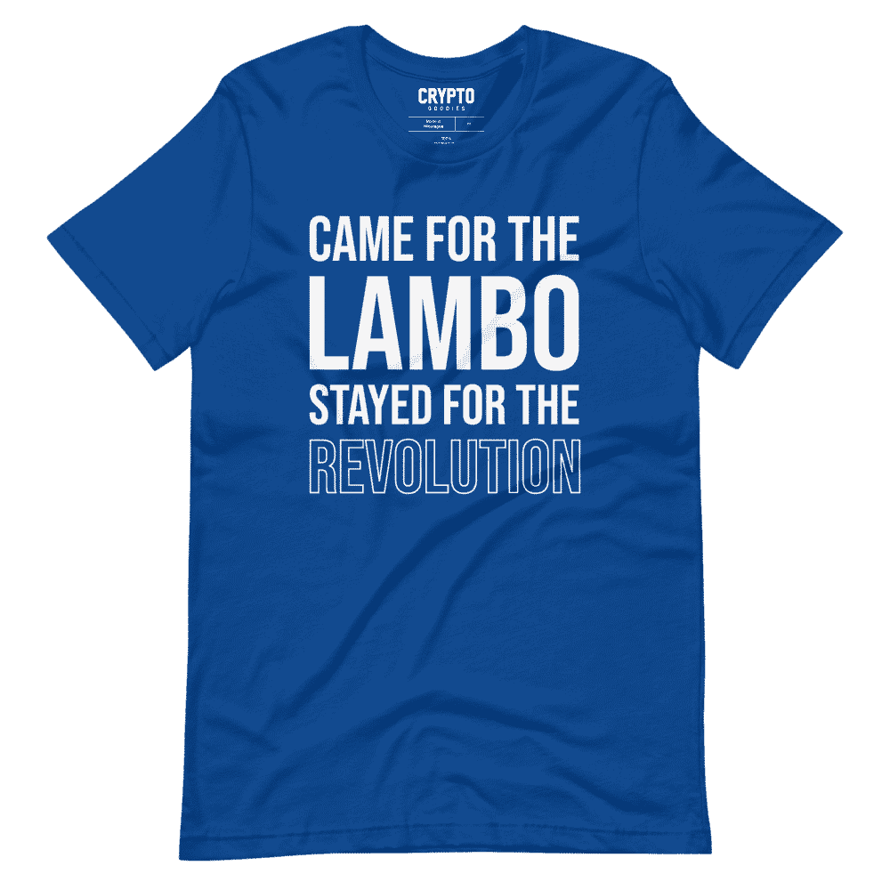 unisex staple t shirt true royal front 61c43e511b4a4 - Came For Lambo Stayed For The Revolution T-Shirt