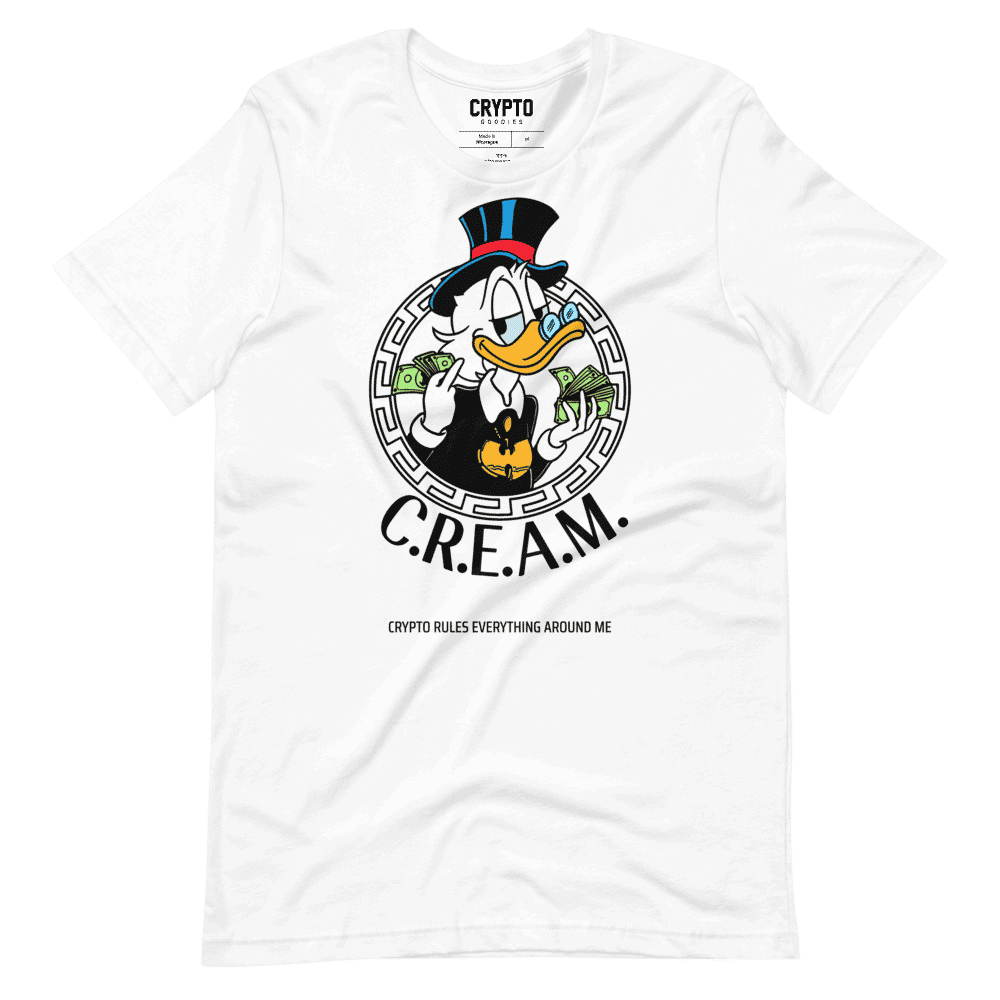 unisex staple t shirt white front 61c1151168308 - Crypto Rules Everything Around Me x Scrooge McDuck T-Shirt