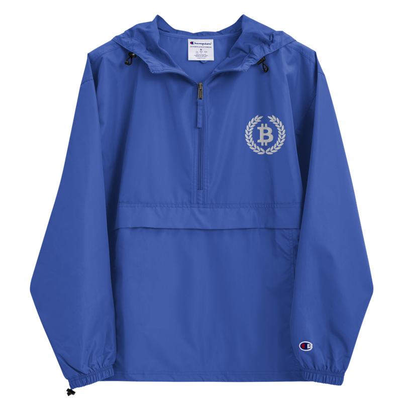 Bitcoin Laurel Leaves Logo Champion Packable Jacket