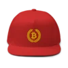 Bitcoin Laurel Leaves Logo Flat Bill Cap