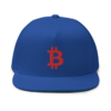 Bitcoin Red Logo Flat Bill Cap