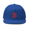 Bitcoin Red Logo Flat Bill Cap