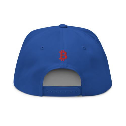 Bitcoin Red Logo Flat Bill Cap