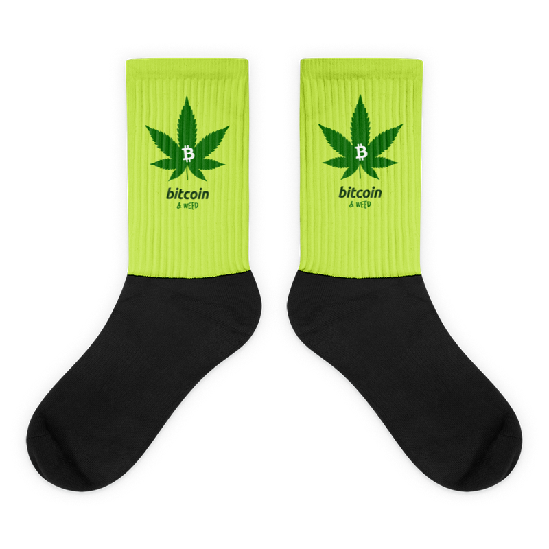 Bitcoin &Amp; Weed Socks
