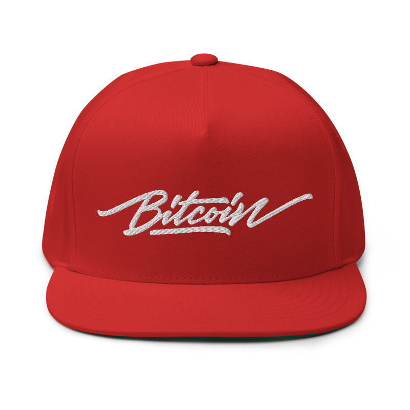 Bitcoin x Calligraphy Logo Snapback Hat