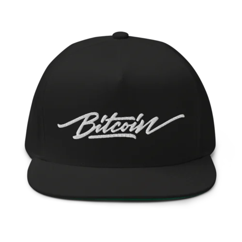 Bitcoin x Calligraphy Logo Snapback Hat