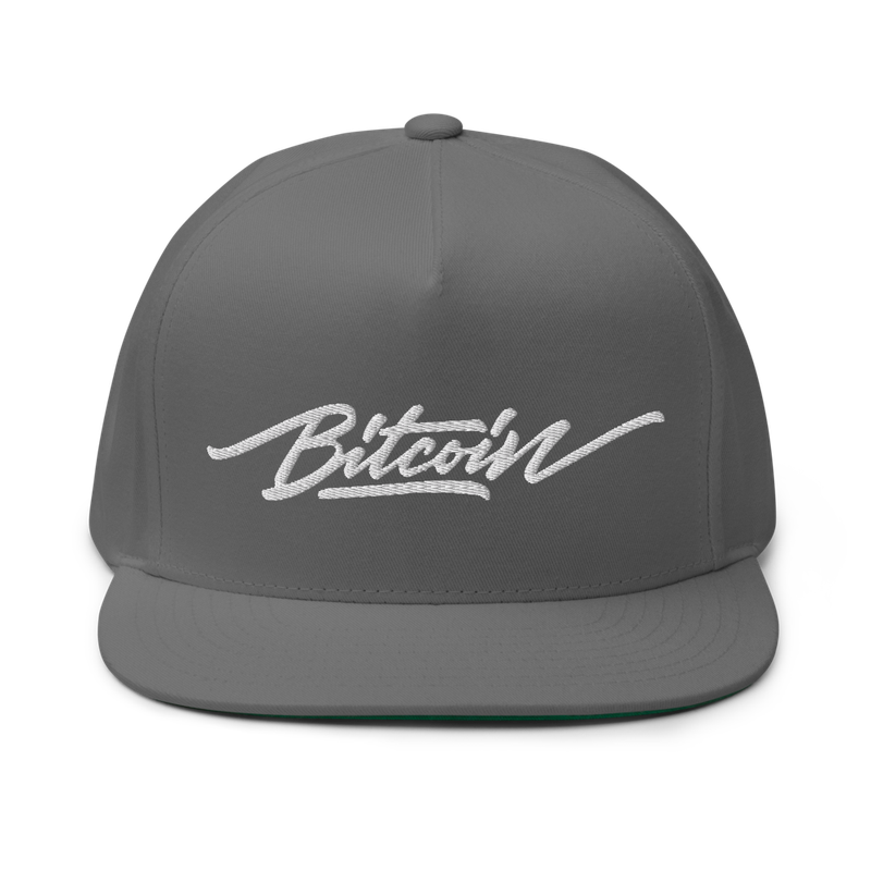 Bitcoin x Calligraphy Logo Snapback Hat