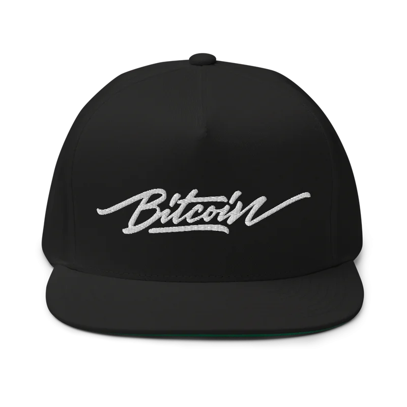 Bitcoin x Calligraphy Logo Snapback Hat