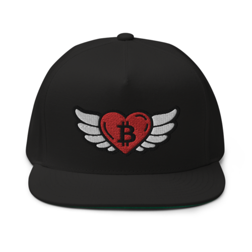 Bitcoin x Heart Angel Wings Snapback Hat