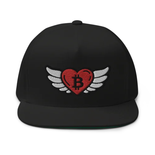 Bitcoin x Heart Angel Wings Snapback Hat