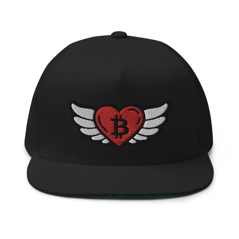 Bitcoin x Heart Angel Wings Snapback Hat