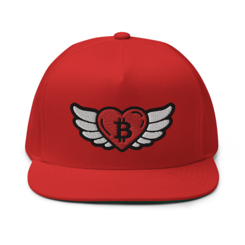Bitcoin x Heart Angel Wings Snapback Hat