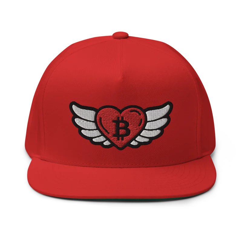Bitcoin x Heart Angel Wings Snapback Hat