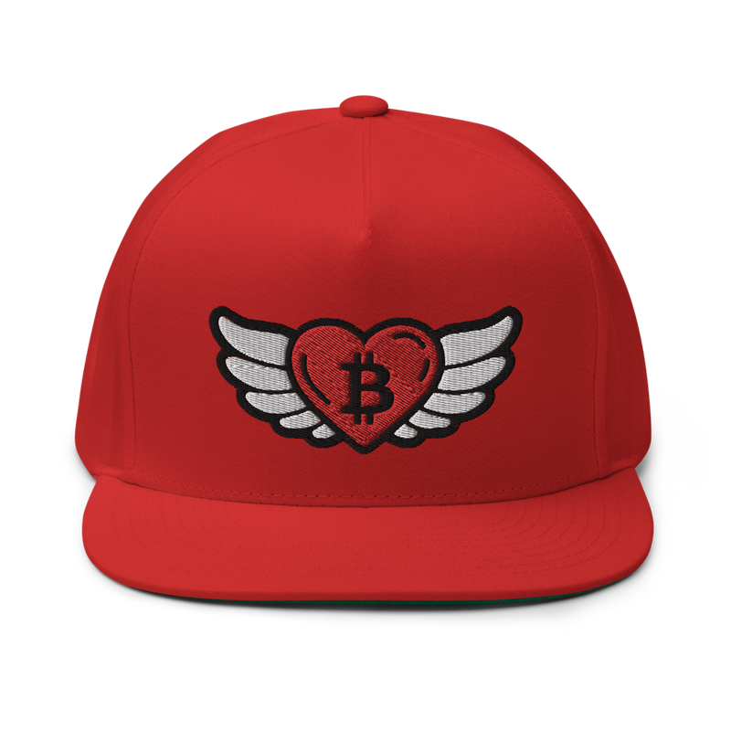 Bitcoin x Heart Angel Wings Snapback Hat