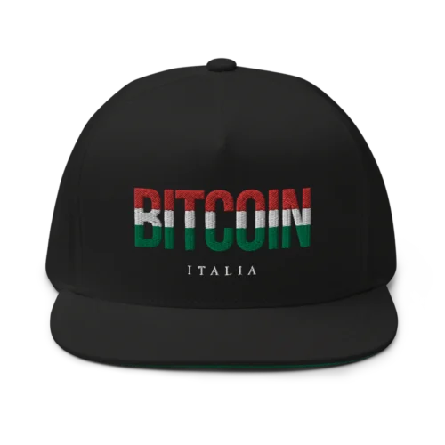 Bitcoin x Italian Flag Logo Snapback Hat