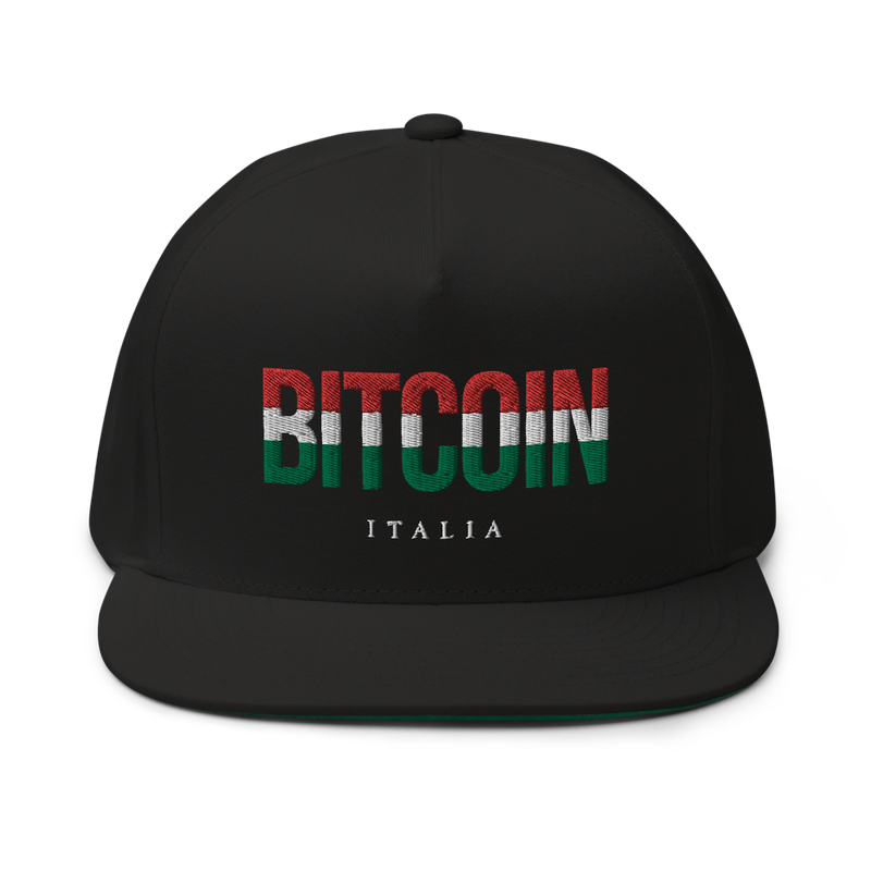 Bitcoin X Italian Flag Logo Snapback Hat