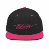 Bitcoin x Pink Calligraphy Logo Snapback Hat