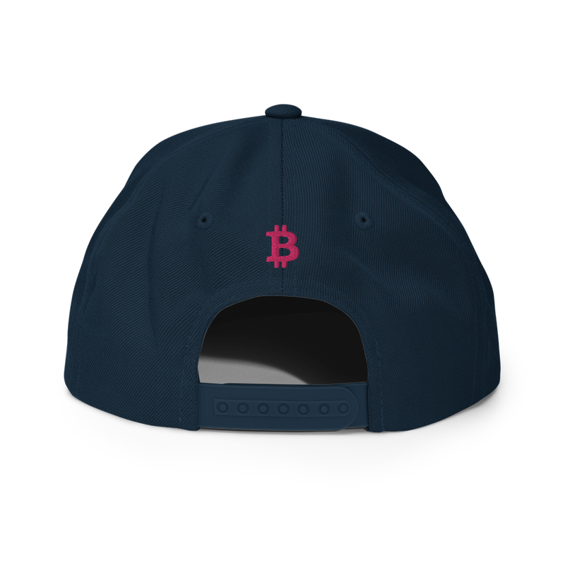 Bitcoin x Pink Calligraphy Logo Snapback Hat