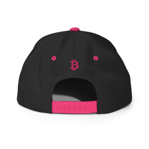 Bitcoin x Pink Calligraphy Logo Snapback Hat