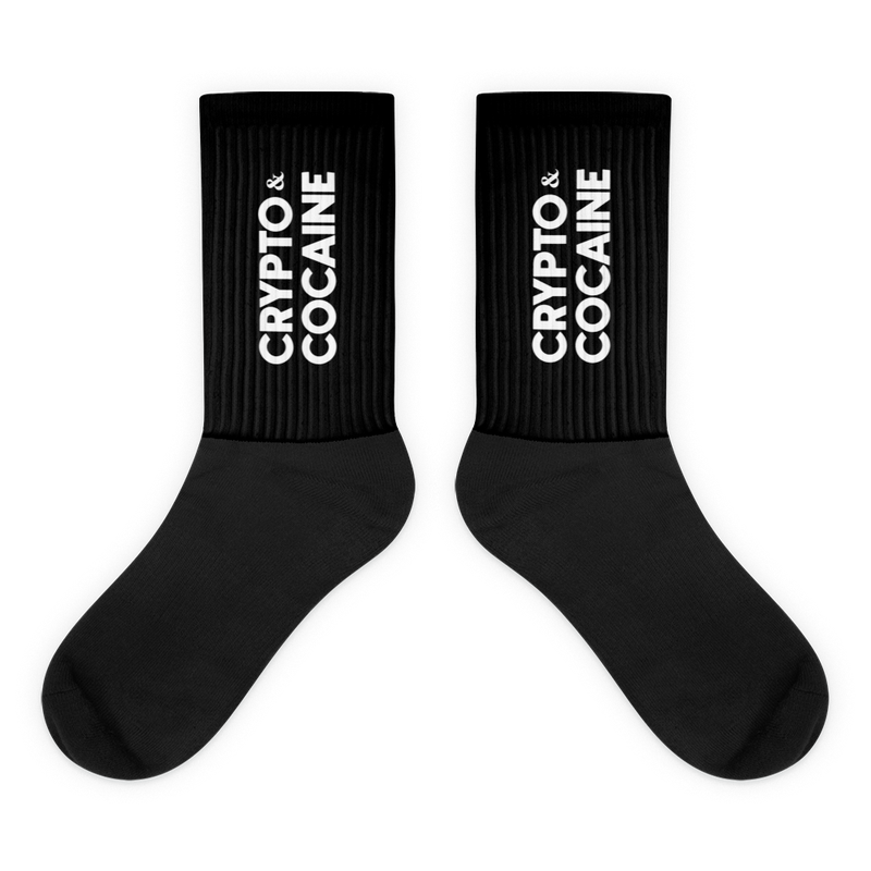 black foot sublimated socks flat 61e4140cdc317 - Crypto & Cocaine Socks