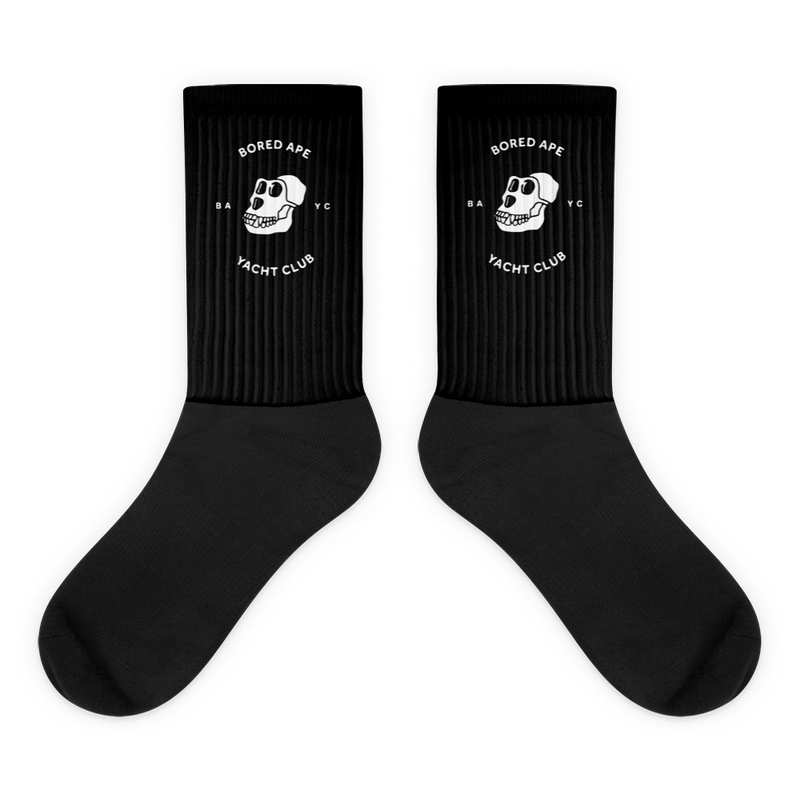 black foot sublimated socks flat 61e4178dce800 - Bored Ape Yacht Club Socks