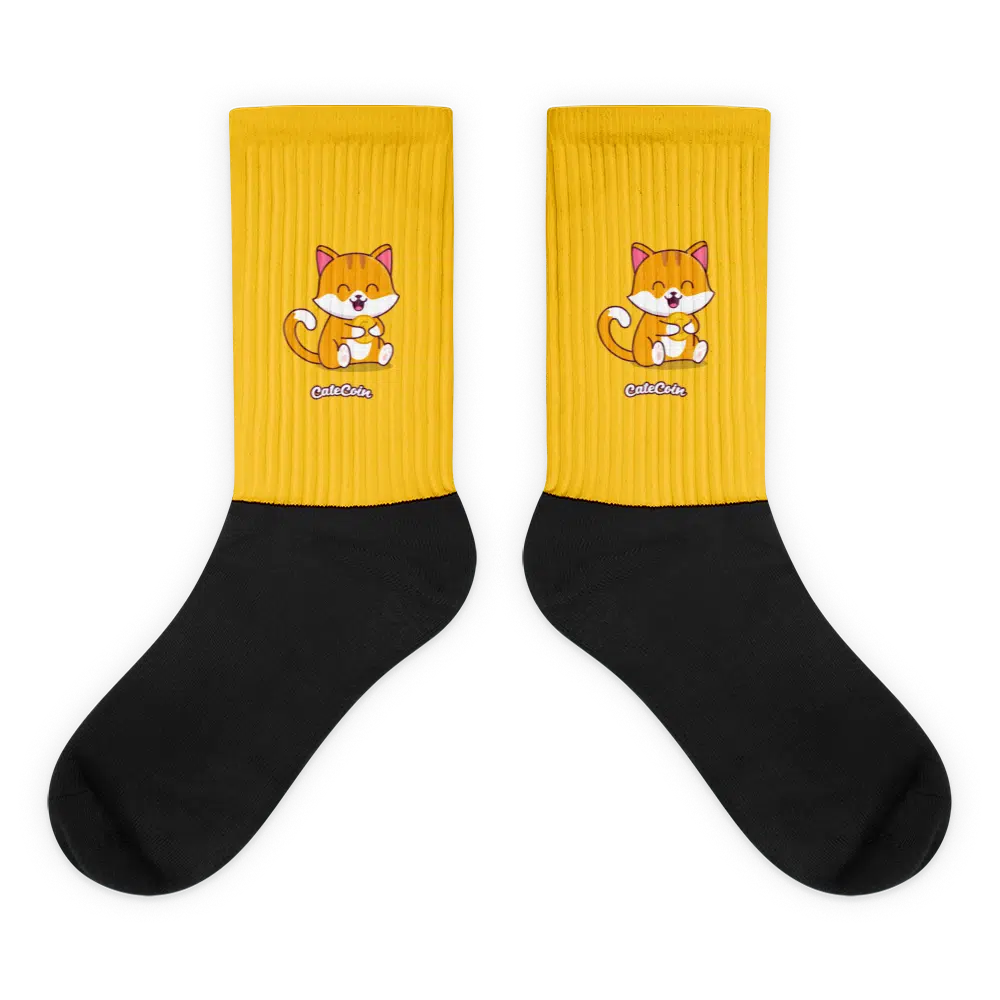 black foot sublimated socks flat 61e4195278005 - CateCoin x HODL Socks