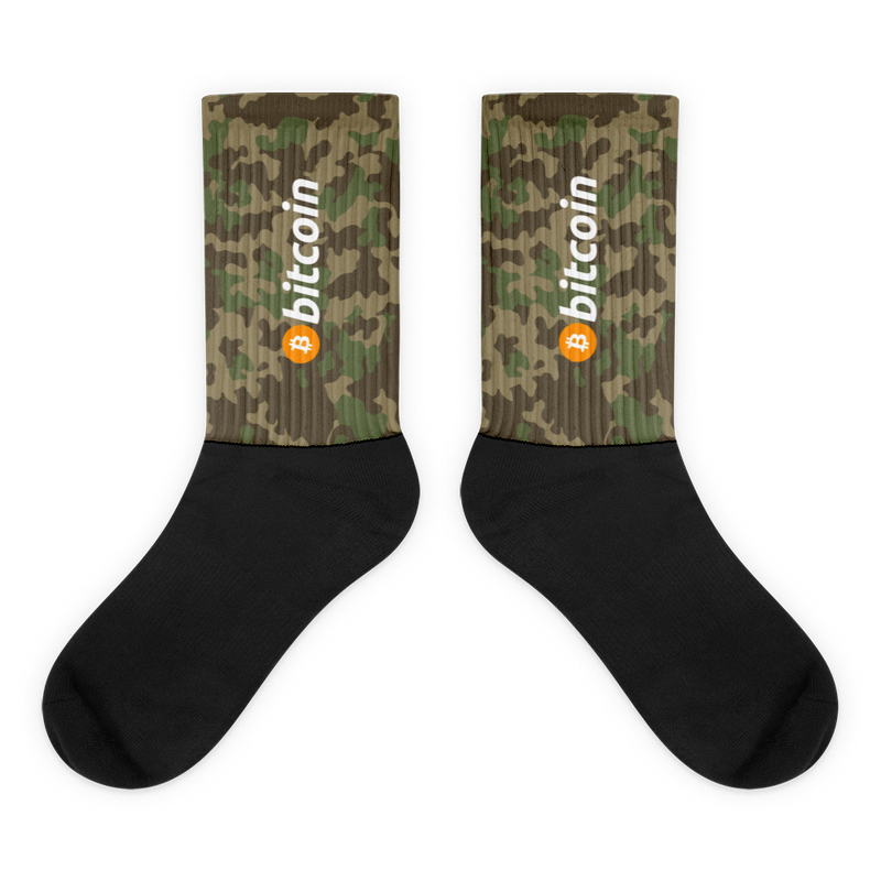 black foot sublimated socks flat 61e4290aba290 - Bitcoin Camouflage Socks