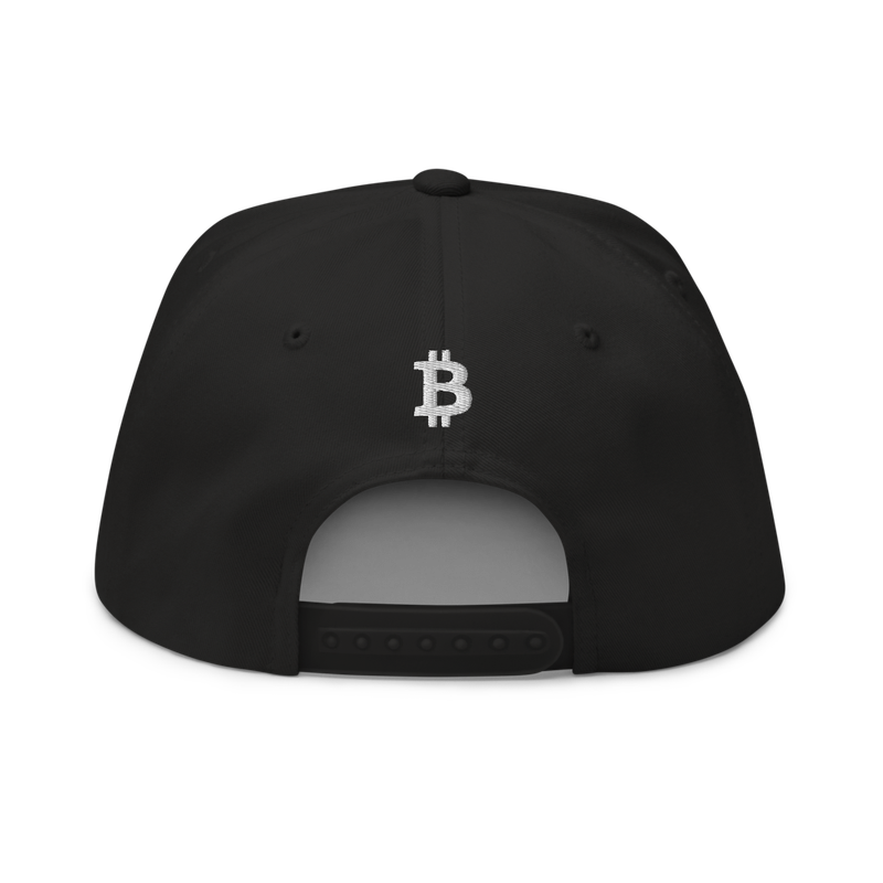 flat bill cap black back 61ec8ba03c95b - Bitcoin x Italian Flag Logo Snapback Hat