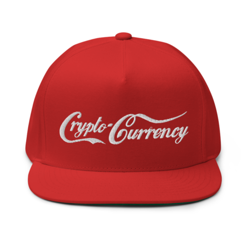 flat bill cap red front 61f718e15f227 - Crypto Currency Snapback Hat