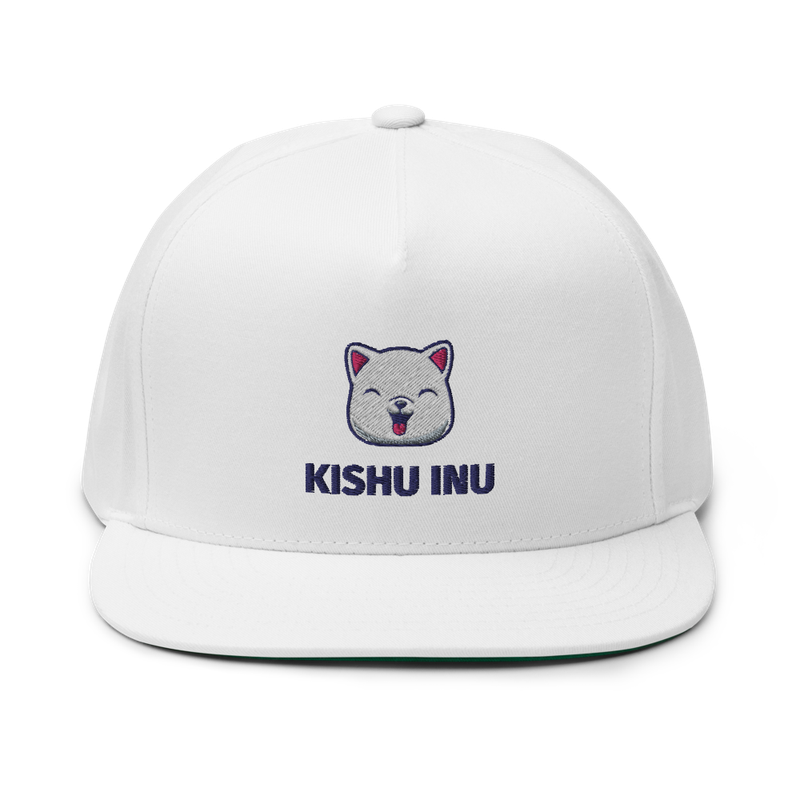 flat bill cap white front 61f1510390add - KISHU INU Snapback Hat