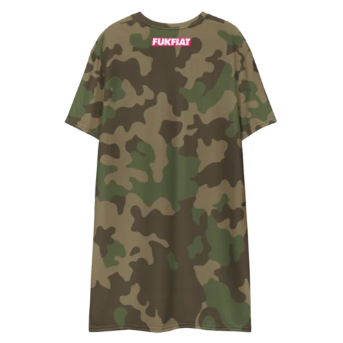 FUKFIAT Camouflage Cryptocurrency T-shirt Dress