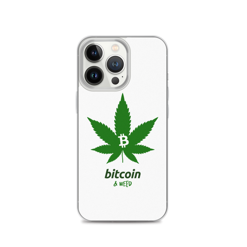 iphone case iphone 13 pro case on phone 61e1e29556722 - Bitcoin & Weed iPhone Case