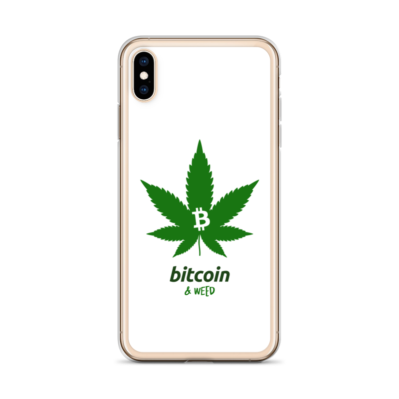 iphone case iphone xs max case on phone 61e1e29556b79 - Bitcoin & Weed iPhone Case