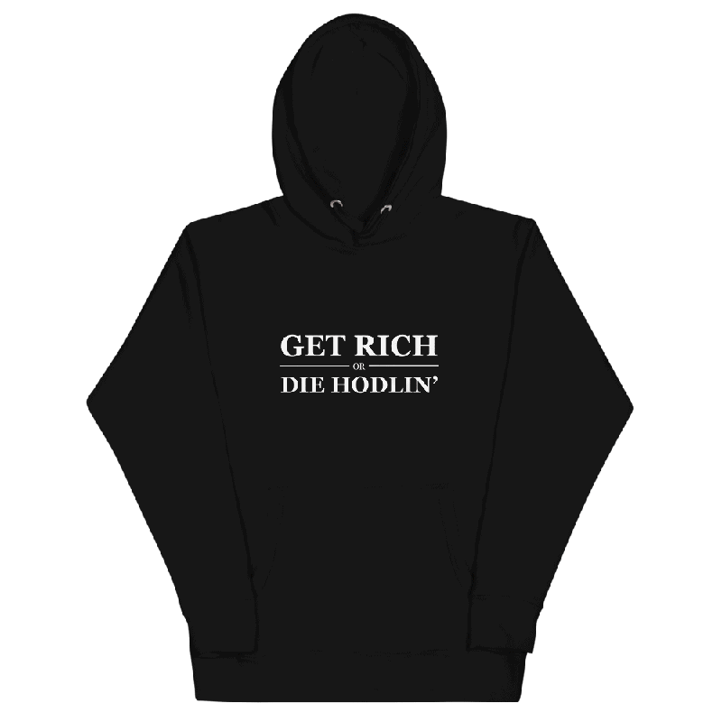 unisex premium hoodie black front 61da0bbf1cca0 - Get Rich or Die Hodlin' Hoodie