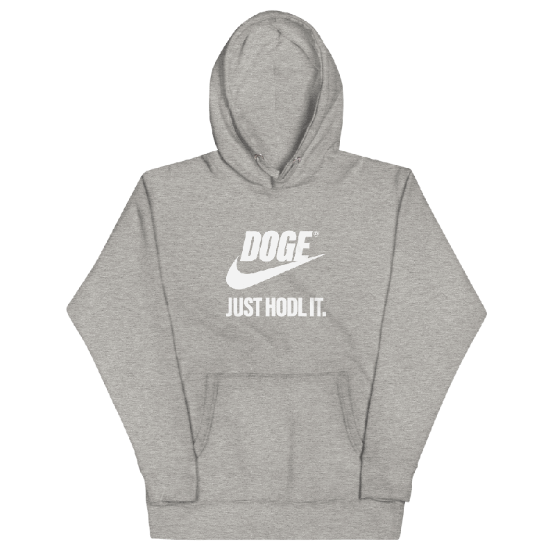 unisex premium hoodie carbon grey front 61f184e18fb69 - Doge x Just HODL It Hoodie