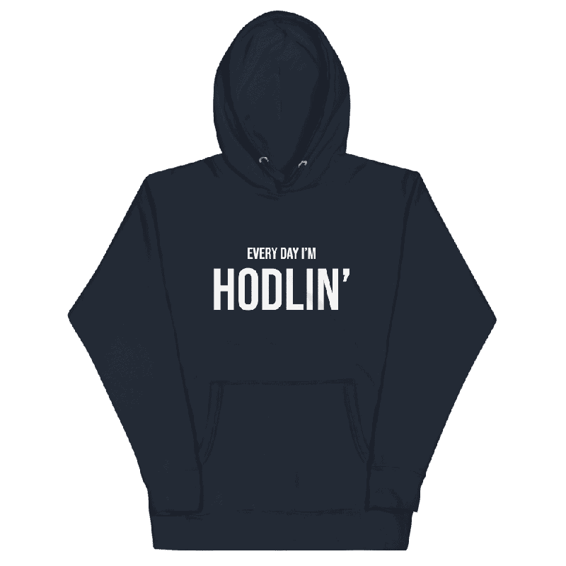 unisex premium hoodie navy blazer front 61f1843dafa2c - Every Day I'm Hodlin' Hoodie
