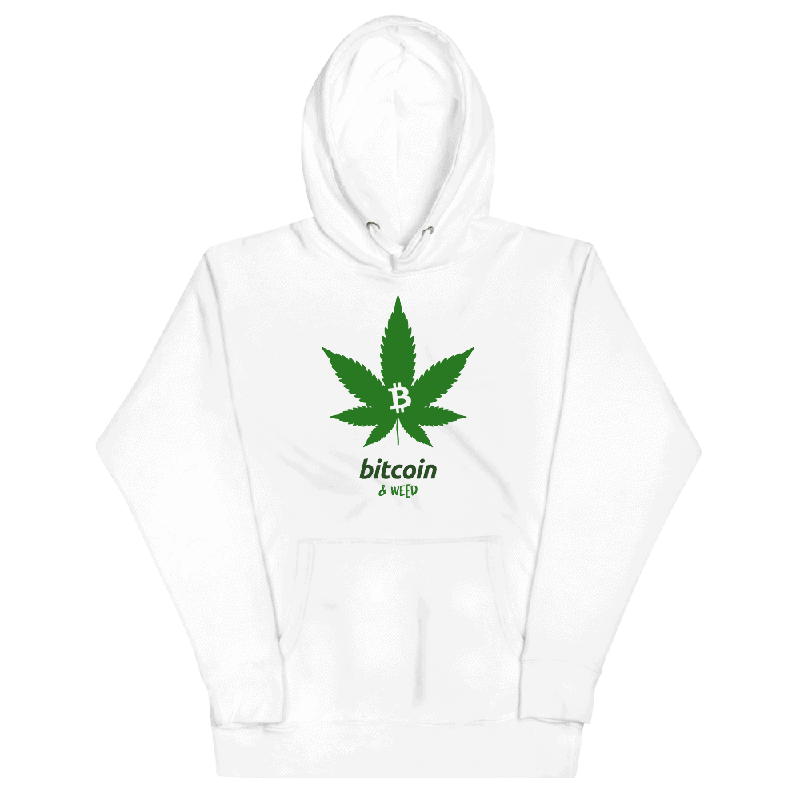 unisex premium hoodie white front 61da092de3a3f - Bitcoin & Weed Hoodie