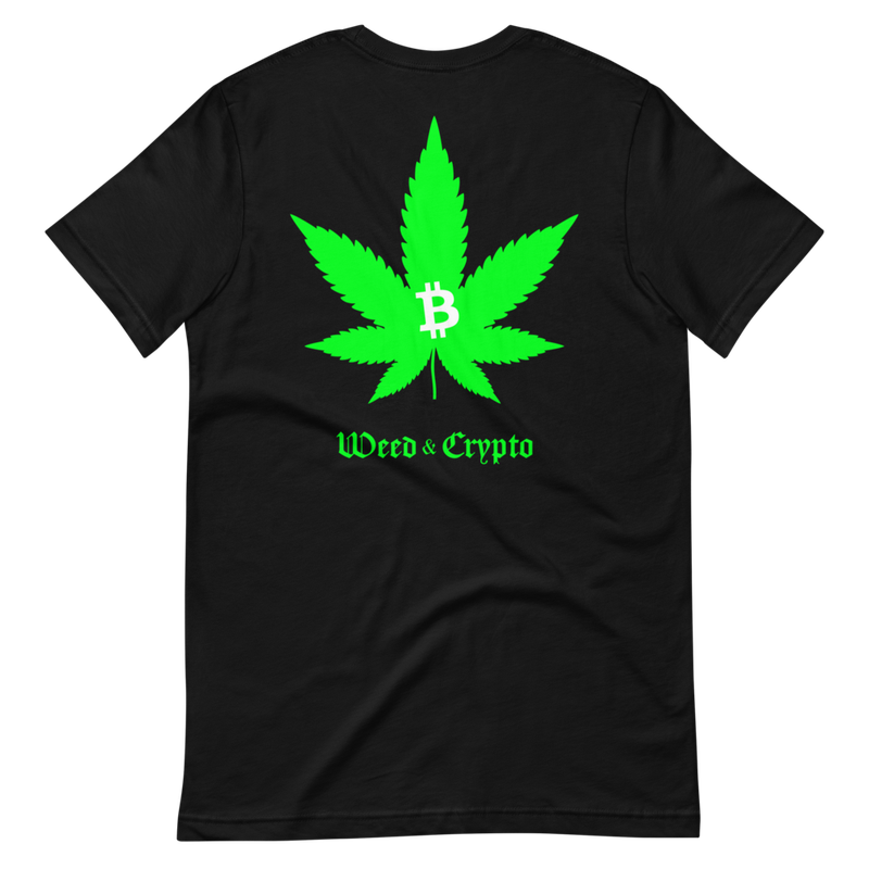 unisex staple t shirt black back 61ec0a060fe86 - Weed & Crypto T-Shirt