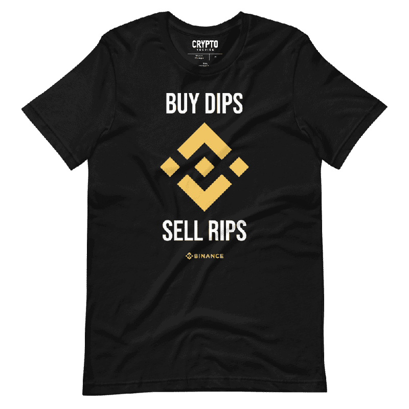 unisex staple t shirt black front 61d4ca5cc1380 - Binance x Buy Dips Sell Rips T-Shirt